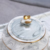 6 Pieces Marble  Ceramic Tea Set