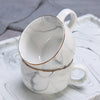 6 Pieces Marble  Ceramic Tea Set