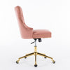 Velvet Upholstered Tufted Button  Office Chair