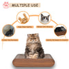 Fluffydream Cat Scratcher, Cardboard Lounge Bed, Bone Shape Design, Recyclable Corrugated Scratching Pad, Stable and Durable, Furniture Protector, Reversible, Wood