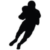 Football Ball Carrier Silhouette Wall Decal (5 Sizes Available)