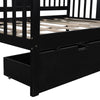 Full size Daybed with Two Drawers, Wood Slat Support, Espresso