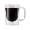 Insulated Double-Wall Glass Coffee Tea Hot or Cold Beverage Mug 2 Piece Set 120ml, Barista