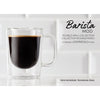 Insulated Double-Wall Glass Coffee Tea Hot or Cold Beverage Mug 2 Piece Set 120ml, Barista