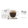 Insulated Double-Wall Glass Coffee Tea Hot or Cold Beverage Mug 4 Piece Set 225ml, Barista