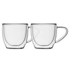 Insulated Double-Wall Glass Coffee Tea Hot or Cold Beverage Mug 4 Piece Set 225ml, Barista