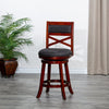 Meeker X Back Premium Fabric Swivel Stool, 30” Bar Stool or 24