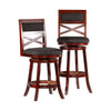 Meeker X Back Premium Fabric Swivel Stool, 30” Bar Stool or 24