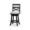 Meeker X Back Premium Fabric Swivel Stool, 30” Bar Stool or 24