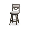 Meeker X Back Premium Fabric Swivel Stool, 30” Bar Stool or 24