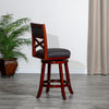 Meeker X Back Premium Fabric Swivel Stool, 30” Bar Stool or 24