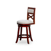 Meeker X Back Premium Fabric Swivel Stool, 30” Bar Stool or 24