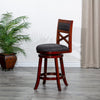 Meeker X Back Premium Fabric Swivel Stool, 30” Bar Stool or 24