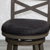 Meeker X Back Premium Fabric Swivel Stool, 30” Bar Stool or 24