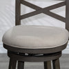 Meeker X Back Premium Fabric Swivel Stool, 30” Bar Stool or 24