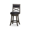 Meeker X Back Premium Fabric Swivel Stool, 30” Bar Stool or 24