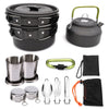 2-3 person Camping Cooking  Ware Sets Pots Pans Picnic