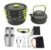 2-3 person Camping Cooking  Ware Sets Pots Pans Picnic