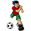 Winn Soccer Boy Wall Decal (6 Sizes Available)