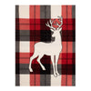 Super Soft Printed Knitted Blanket Throw Sherpa Home Decor Bedding Red Deer On Plaid