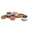 Condiment Serving Set  3 Ceramic Bowls with Lids  13