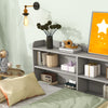 Twin Bed with Side Bookcase, Drawers ,Gray