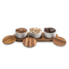 Condiment Serving Set  3 Ceramic Bowls with Lids  13