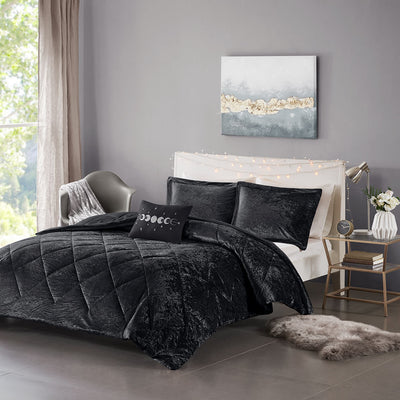 Intelligent Design Cassie Ombre Shaggy Faux Fur Comforter Set